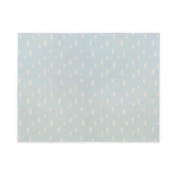 Niebieski ręcznie tkany dywan dziecięcy Naf Naf Clouds, 160x120 cm