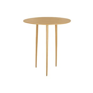Musztardowy metalowy stolik Leitmotiv Supreme, ø 42,5 cm