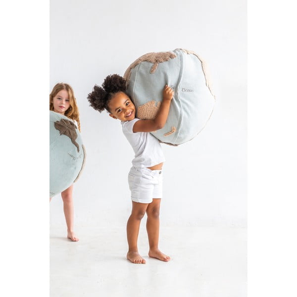 Niebieski/beżowy dziecięcy worek do siedzenia World Map – Lorena Canals-image-4