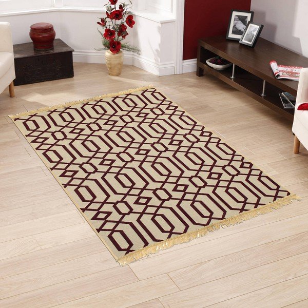 Bordowy dywan Ya Rugs Kenar, 80x150 cm-image-1