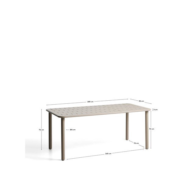 Stalowy stół ogrodowy 90x180 cm Brai – Kave Home-image-1