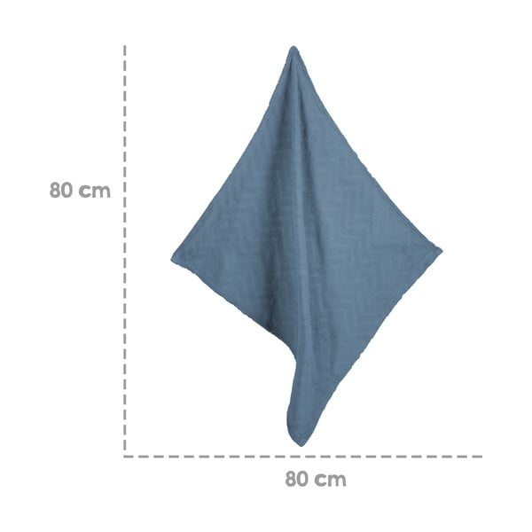 Niebieski dzianinowy koc dziecięcy z bawełny organicznej 80x80 cm Seashells – Roba-image-2