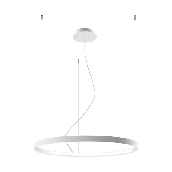 Biała lampa wisząca Nice Lamps Ganica, ø 80 cm