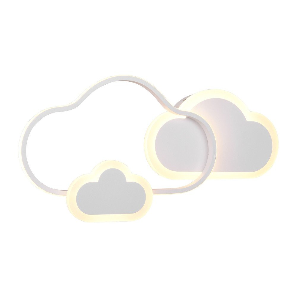 Biała lampa dziecięca 52x25 cm Cloudy – Reality