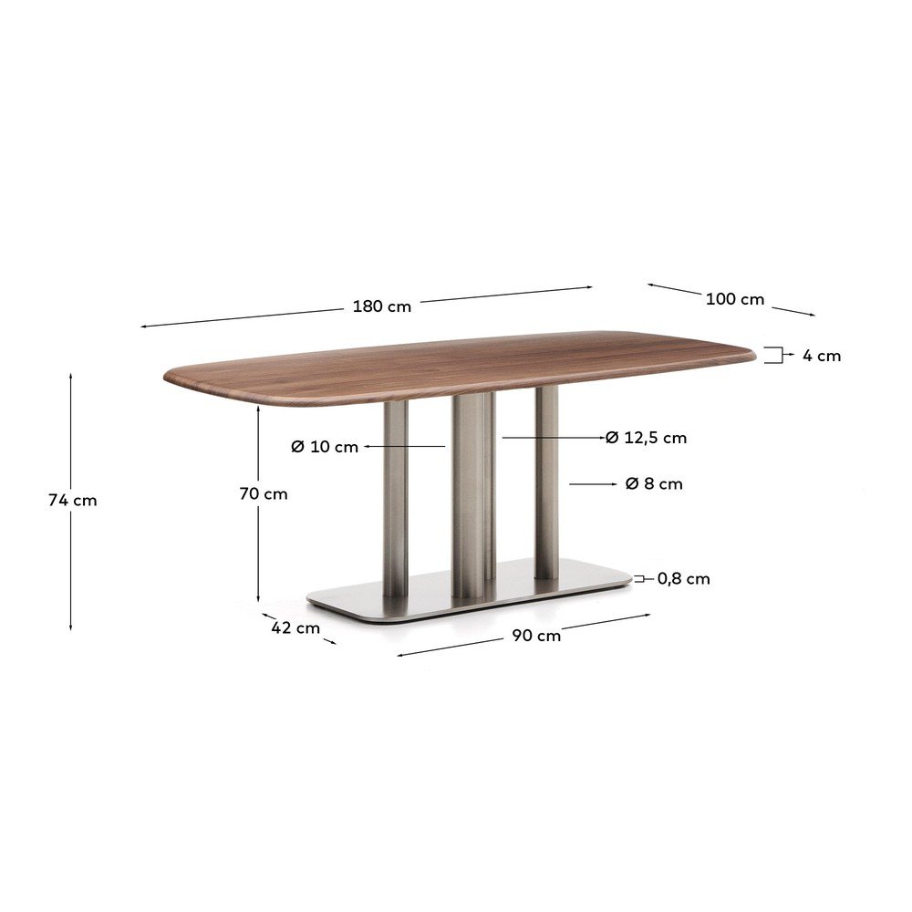 Stół w dekorze orzecha 100x180 cm Melvar – Kave Home (zdjęcie 7)