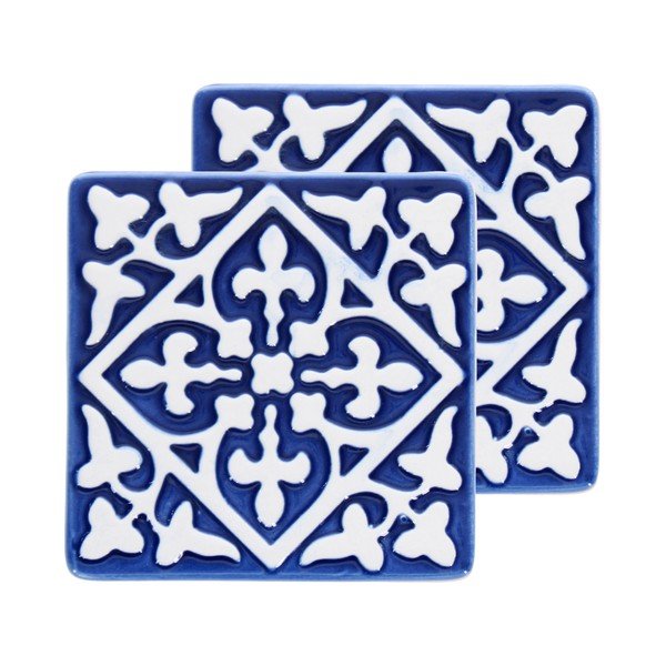 Niebieskie podkładki zestaw 2 szt. ceramiczne – Rex London