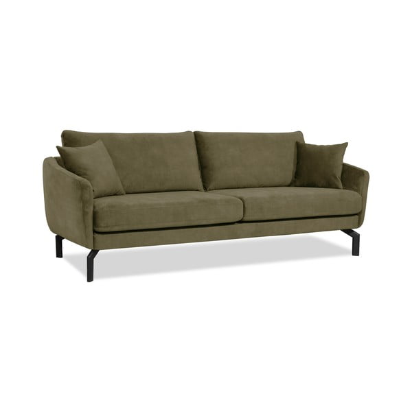 Zielona sofa z aksamitnym obiciem Scandic Magic, szer. 230 cm-image-2