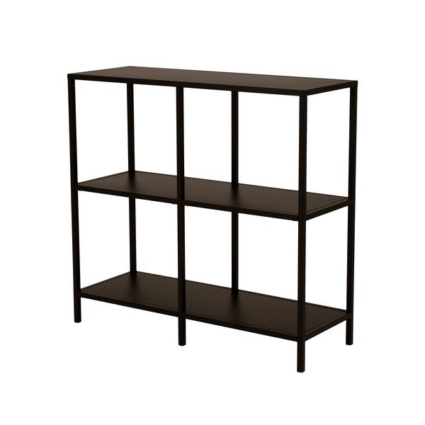 Czarny metalowy regał Canett Lite, szer. 100 cm-image-2