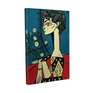 Reprodukcja obrazu na płótnie Pablo Picasso Jacqueline with Flowers, 30x40 cm