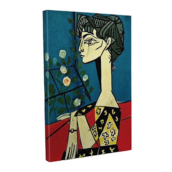 Reprodukcja obrazu na płótnie Pablo Picasso Jacqueline with Flowers, 30x40 cm