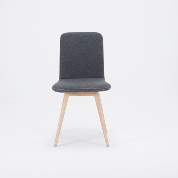 Szare krzesło z drewna dębowego Gazzda Ena