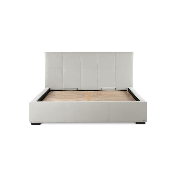 Kremowobiałe łóżko ze schowkiem Guy Laroche Home Allure, 180x200 cm