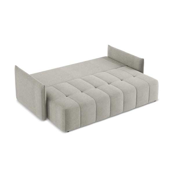Jasnoszara rozkładana/ze schowkiem sofa 225 cm Moku – Makamii-image-4