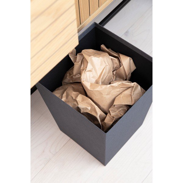 Czarny kosz na śmieci Sofia Canvas Paper Laminate – Bigso-image-4