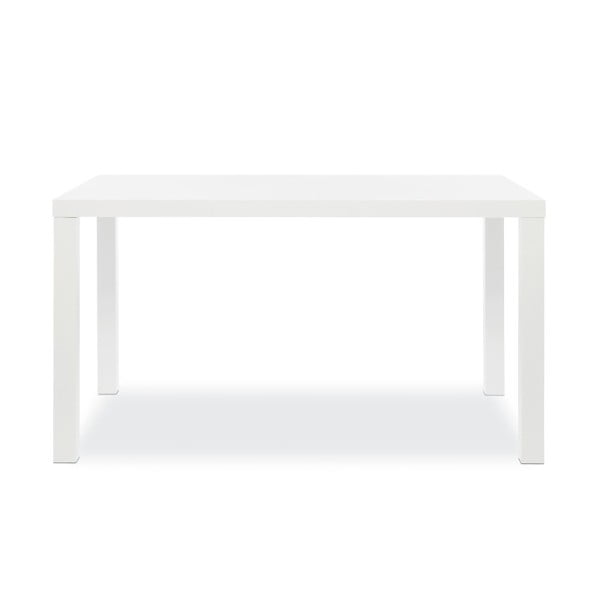 Biały stół z połyskiem Intertrade Primo, 80x140 cm
