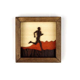 Drewniany obraz Kate Louise Running Man, 16x16 cm