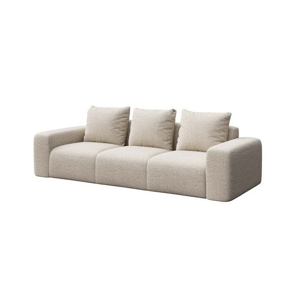 Beżowa sofa z materiału bouclé 287 cm Monce – Rodier-image-2