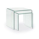 Szklane stoliki zestaw 2 szt. 50x50 cm Burano – Kave Home