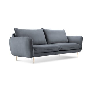Szara aksamitna sofa Cosmopolitan Design Florence, 160 cm
