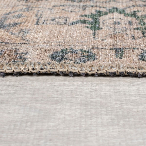 Zielony dywan odpowiedni do prania 115x170 cm Beau Floral – Flair Rugs-image-4