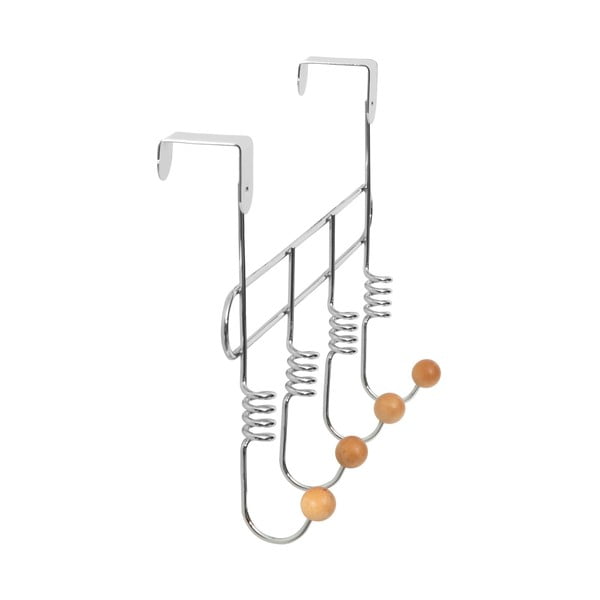 Metalowy wieszak na drzwi w kolorze srebra 33 cm Spirale – Compactor-image-4