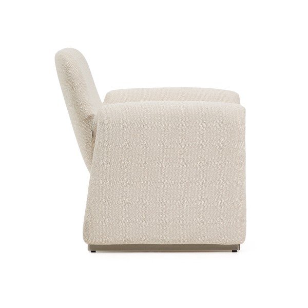 Beżowy fotel z tkaniny szenilowej Melvia – Kave Home-image-3