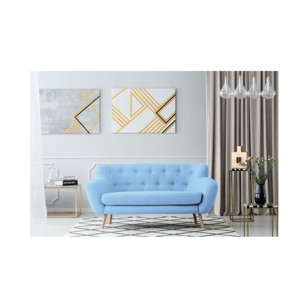 Jasnoniebieska sofa dwuosobowa Kooko Home Pop-image-1