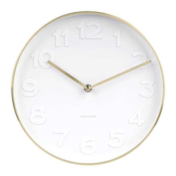 Zegar z elementami w kolorze złota Karlsson Stout, ⌀ 22 cm