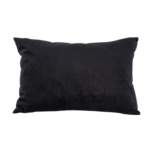 Czarno-biała aksamitna poduszka PT LIVING Leaves, 60x40 cm-image-2