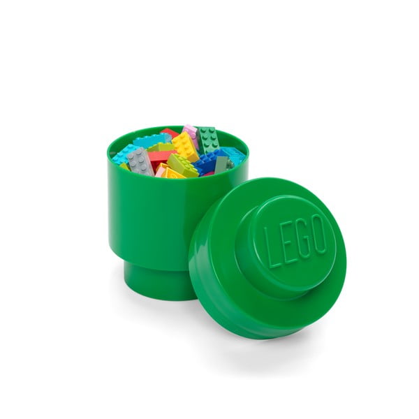 Zielony pojemnik okrągły LEGO®, ⌀ 12,5 cm-image-2