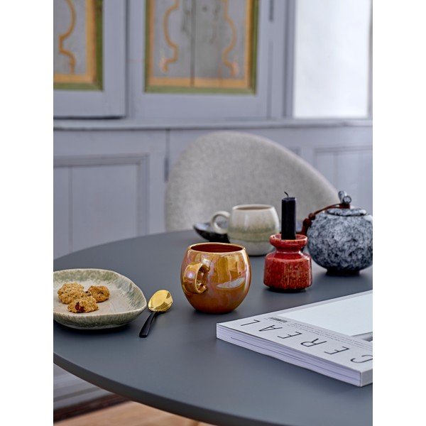 Zielono-biały kamionkowy półmisek Bloomingville Paula, 23,5x12,5 cm-image-1