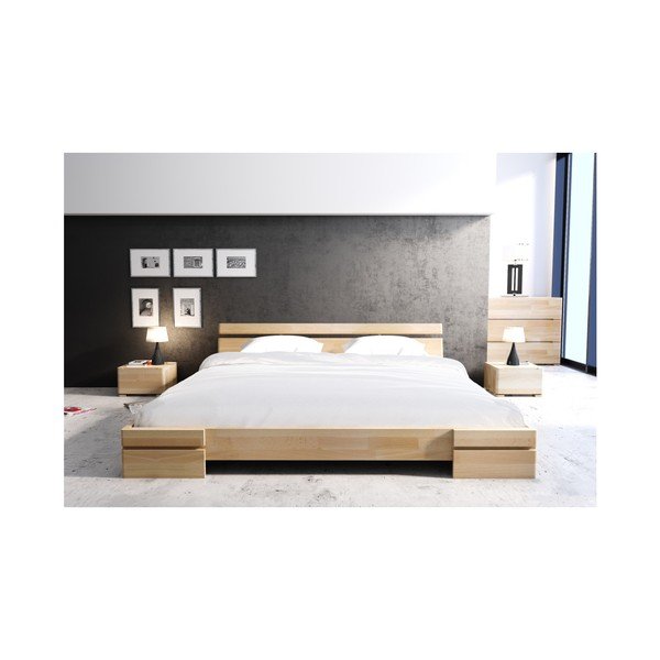 Szafka nocna z drewna bukowego z szufladą SKANDICA Sparta-image-3