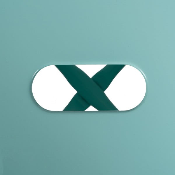 Turkusowe metalowe hokery zestaw 2 szt. (wysokość siedziska 61 cm) – Ixia-image-3