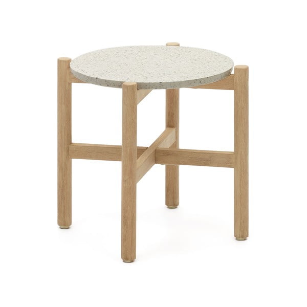 Okrągły stolik z blatem z lastryko ø 54,5 cm Pola – Kave Home