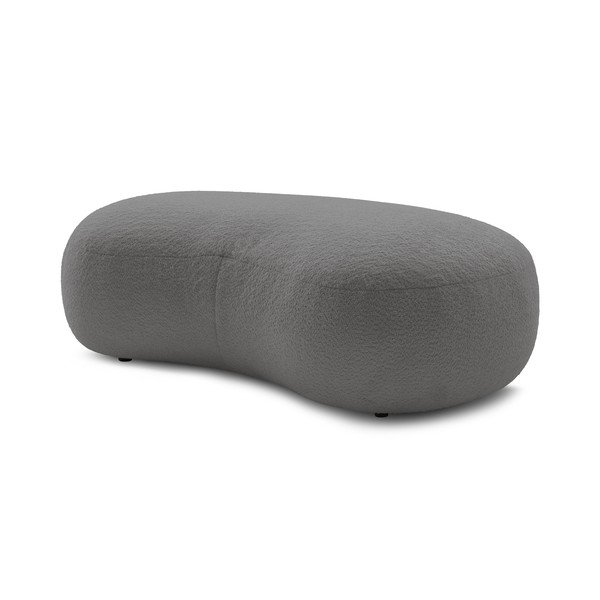 Jasnoszary podnóżek z materiału bouclé Saint-Germain – Bobochic Paris-image-3