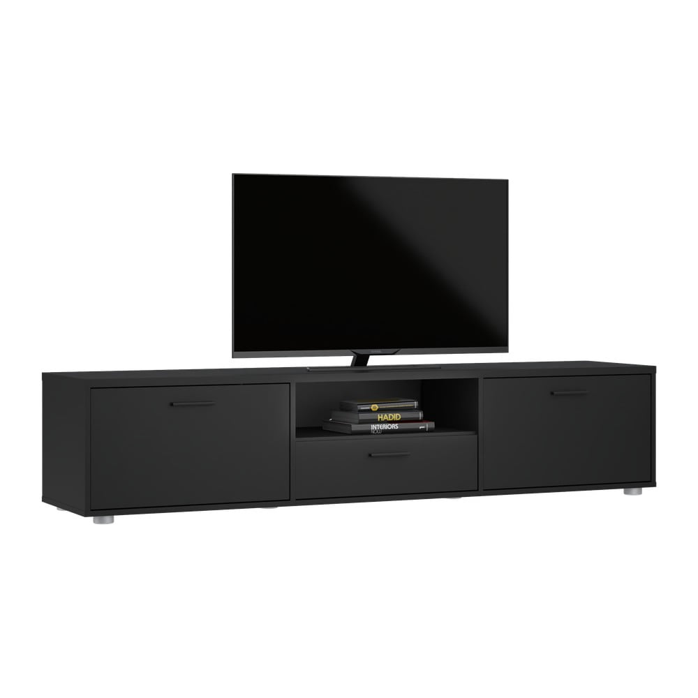Czarna szafka pod TV 177x38 cm Media – Tvilum (zdjęcie 5)