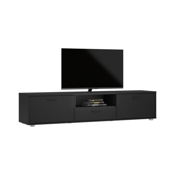 Czarna szafka pod TV 177x38 cm Media – Tvilum-image-3