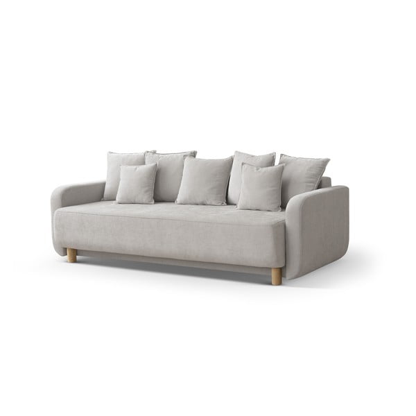 Beżowa rozkładana sofa ze schowkiem 231 cm Elen – Micadoni -image-1