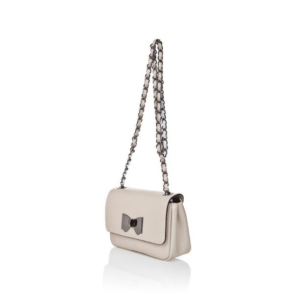 Skórzana torebka Bow Taupe-image-1
