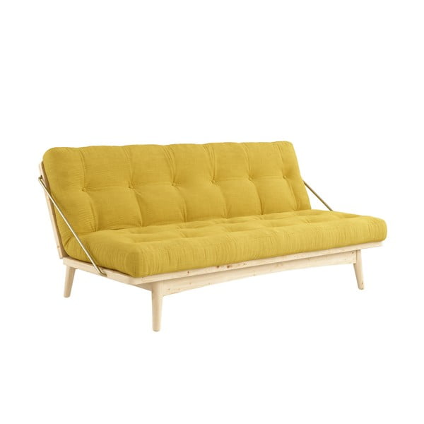 Sofa rozkładana ze sztruksową tapicerką Karup Design Folk Raw/Honey-image-3