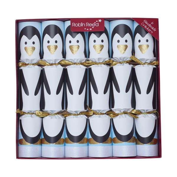 Crackery świąteczne zestaw 6 szt. Racing Penguin – Robin Reed