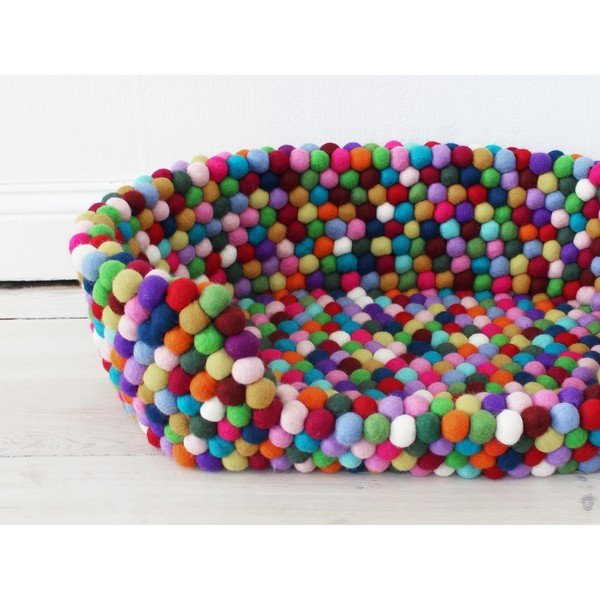 Kulkowe wełniane legowisko dla zwierząt Wooldot Ball Pet Basket Multi, 60x40 cm-image-1