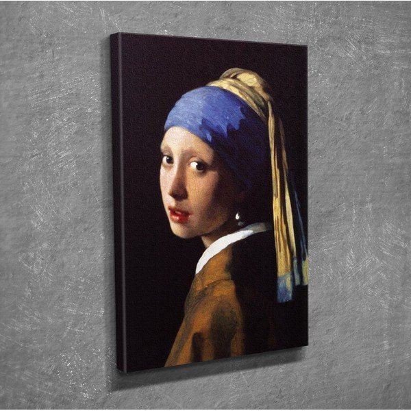 Reprodukcja obrazu na płótnie Johannes Vermeer The Girl with Pearl, 30x40 cm-image-2