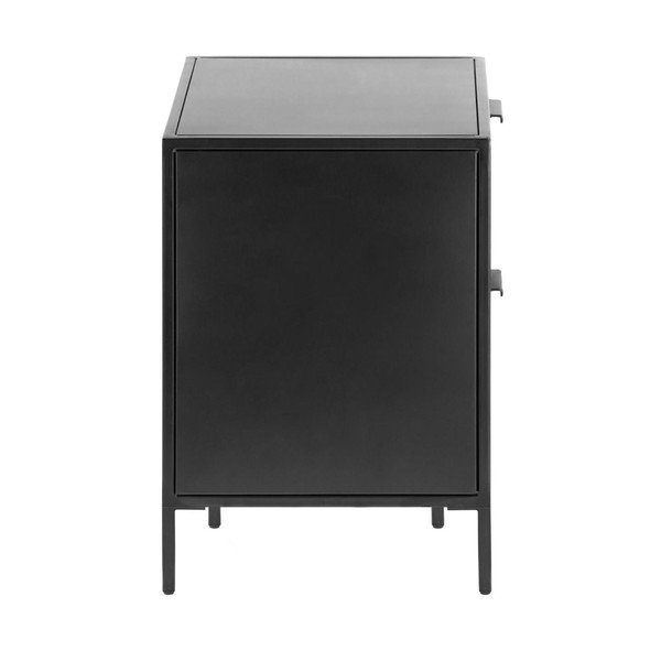Czarna stalowa szafka nocna Shantay – Kave Home-image-3