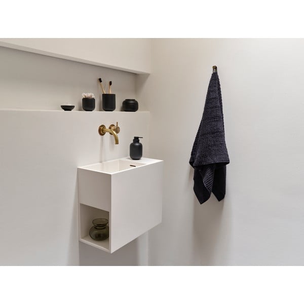 Czarny kamionkowy kubek na szczoteczki do zębów Sensu – Zone-image-1