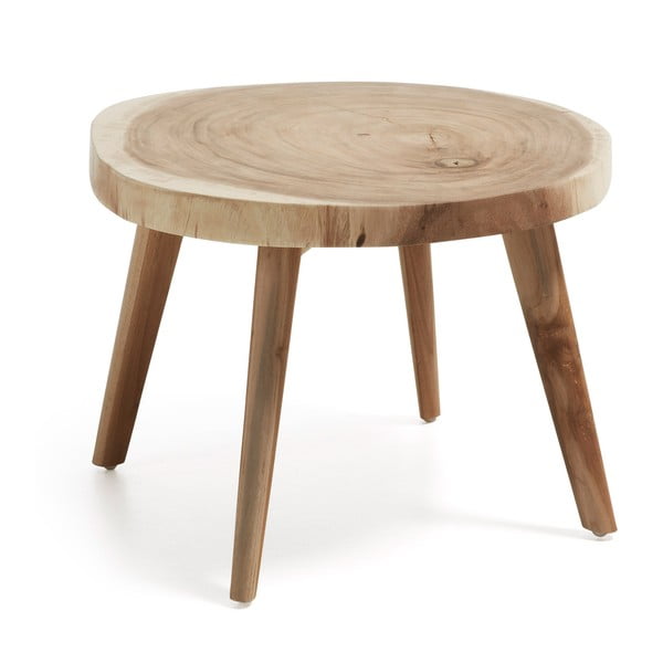 Okrągły stolik z litego drewna munggur ø 65 cm Wellcres – Kave Home