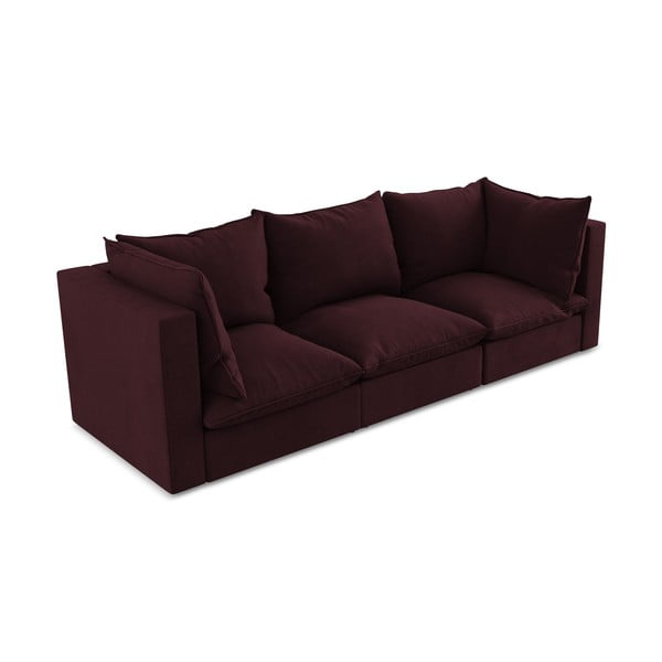 Bordowa sofa 255 cm Manao – Makamii-image-2
