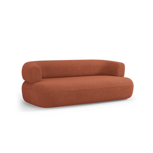 Sofa z materiału bouclé w kolorze terakoty 178 cm Jenny – Micadoni -image-1