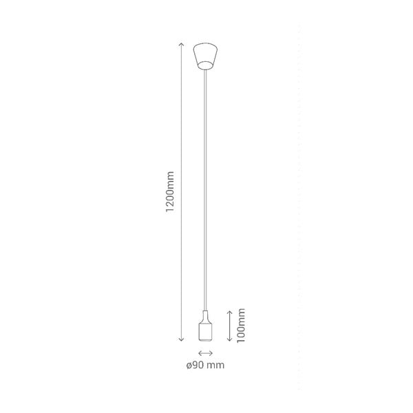 Szara lampa wisząca bez abażuru SULION Vintage-image-1