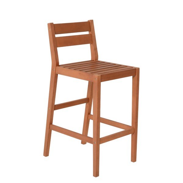 Zestaw ogrodowych mebli barowych z litego drewna eukaliptusowego dla 4 osób Maine – Garden Pleasure-image-3